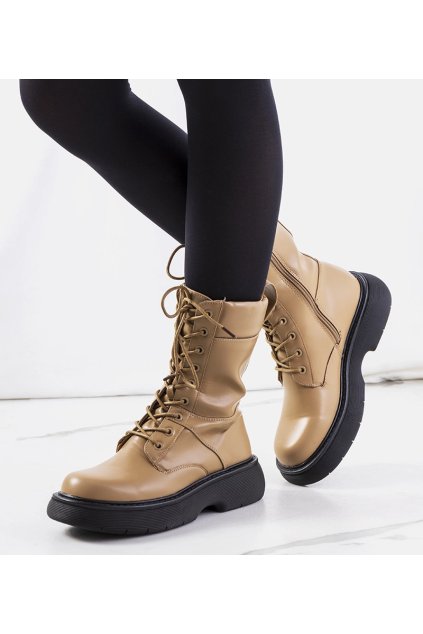 Dámske topánky tenisky hnedé kód 6842 - GM 6842 TAUPE 38 - GM (Veľkosť 36)