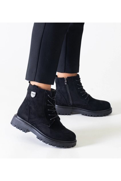 Dámske topánky tenisky čierne kód LP24065 - GM LP24065 BLACK MICROFIBER 38 - GM (Veľkosť 37)