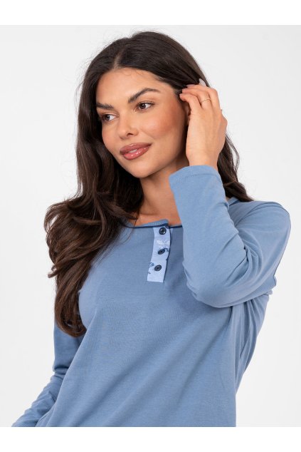 Dámske Pyžamo farba Sivo-modrá kód DU-PI-FP-007.69 (Farba Sivo-modrá, Veľkosť L)