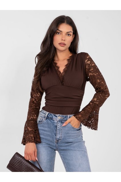 Dámske body hnedá IT-BO-22160.01 (Farba Hnedá, Veľkosť ONE SIZE)