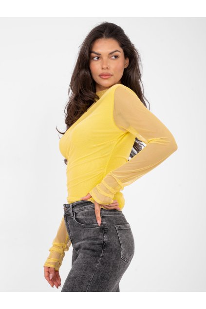 Dámska blúzka formálny štýl žltá IT-BZ-21830.04 (Farba Žltá, Veľkosť ONE SIZE)