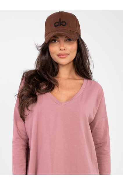 Dámska blúzka basic tmavo-ružová RV-BZ-A1092.47 (Farba Tmavo-ružová, Veľkosť L/XL)