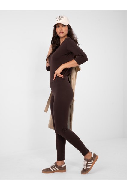 Dámske Legíny farba Tmavo-hnedá kód RV-LG-2850.20P (Farba Tmavo-hnedá, Veľkosť XL)