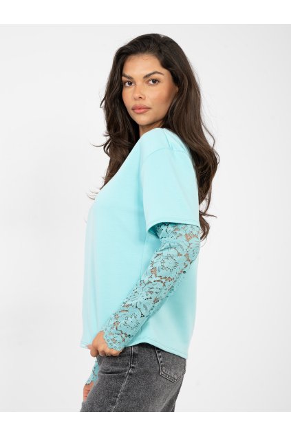 Dámska blúzka s čipkou metová IT-BZ-22128.27 (Farba Metová, Veľkosť ONE SIZE)