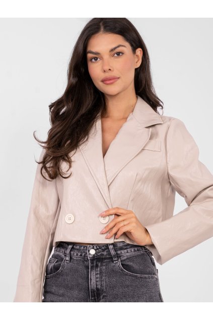 Dámska Bunda farba Béžová kód IT-KR-FL9719-1.36 (Farba Béžová, Veľkosť ONE SIZE)