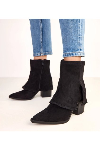 Dámske členkové topánky čierne kód AA-11 - GM AA-11 BLACK 38 - GM (Veľkosť 39)