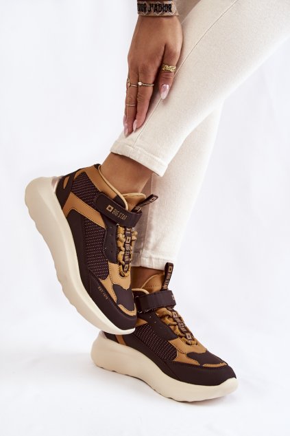 Dámská sportovní obuv Memory Foam System Big Star KK274404 Hněde (Veľkosť 36)