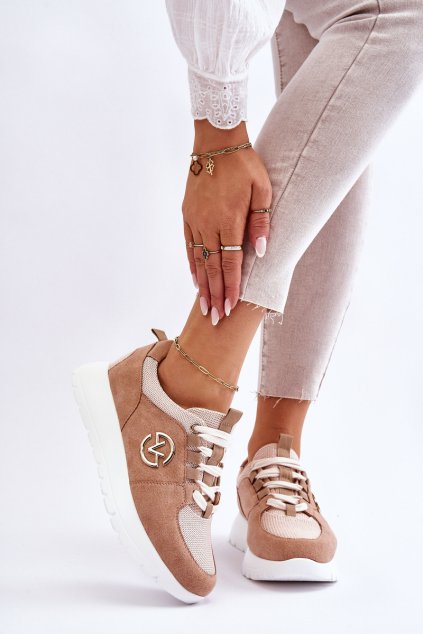 Dámská sportovní obuv na platformě Béžove Aisha (Veľkosť 37)