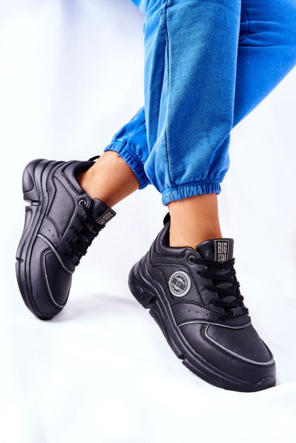 Sportovní Obuv Na Platformě Big Star II274313 černé (Veľkosť 36)