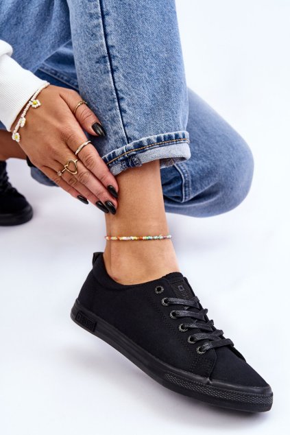 Dámské hladké nízké tenisky Big Star LL274057 Černá (Veľkosť 37)