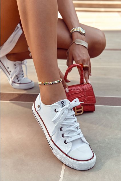 Dámske klasické nízke tenisky big star dd274336 bile / DD274336 WHITE (Veľkosť 36)