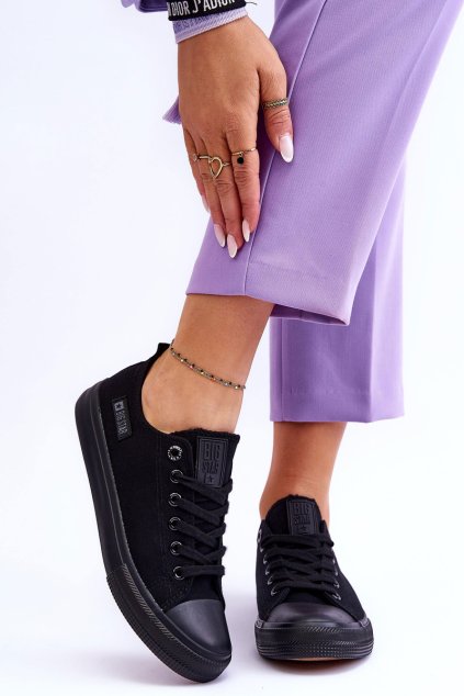 Dámské nízké Materiál tenisky Big Star KK274009 Černá (Veľkosť 37)