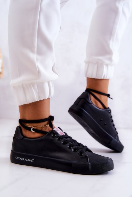 Dámské nízké tenisky Cross Jeans JJ2R4054C černá (Veľkosť 36)
