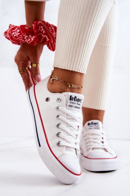 Dámske tenisky Lee-C farba biela kód obuvi LCW-22-31-0875L WHT (Veľkosť 38)