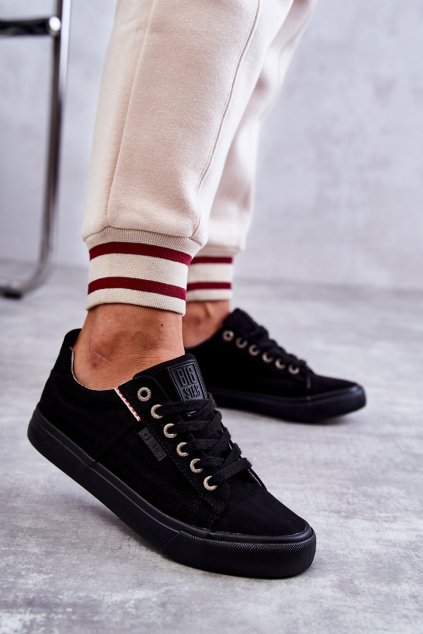 Dámské tenisky z nízkého materiálu Big Star KK274004 Černá (Veľkosť 37)