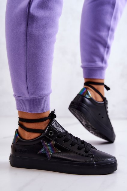 Kožené tenisky Star Big Star JJ274243 Black (Veľkosť 37)