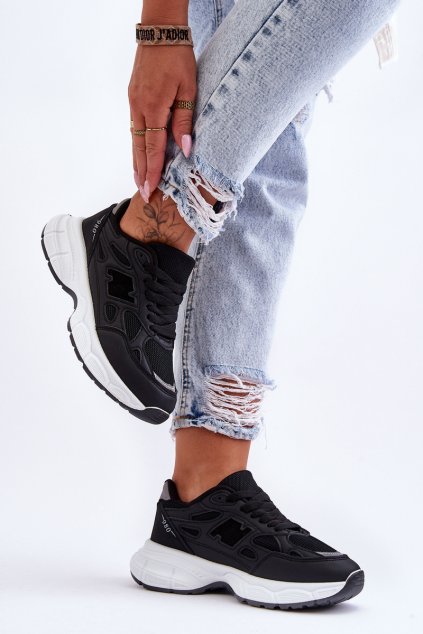 Modní Dámské Sportovní Boty S Síťovinou Černá Venice (Veľkosť 36)