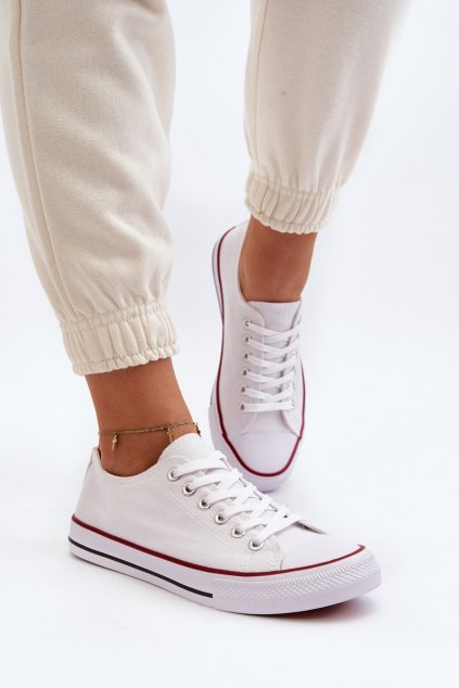 Dámské klasické tenisky černé a bílé Ecoma (Veľkosť 36)