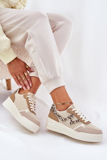 Dámské Sportovní Boty Na Platformě Panther Khaki Lorori (Veľkosť 36)