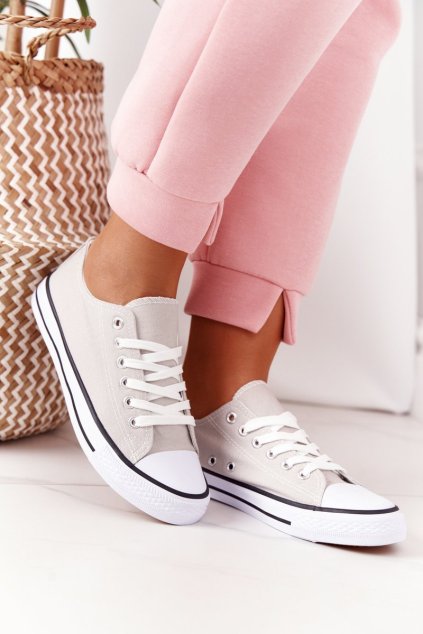 Dámské Klasické Tenisky Šedé Omerta (Veľkosť 38)