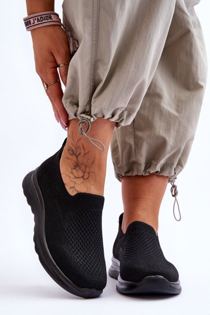 Dámské z textiluní nazouvací tenisky černé Adiora (Veľkosť 37)