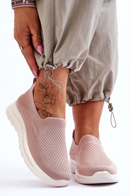 Dámské z textiluní nazouvací tenisky Růžové Adiora (Veľkosť 36)