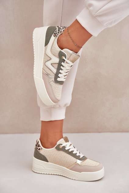 Dámské Sportovní Boty Na Platformě Leopardí Zelené Lorori (Veľkosť 36)