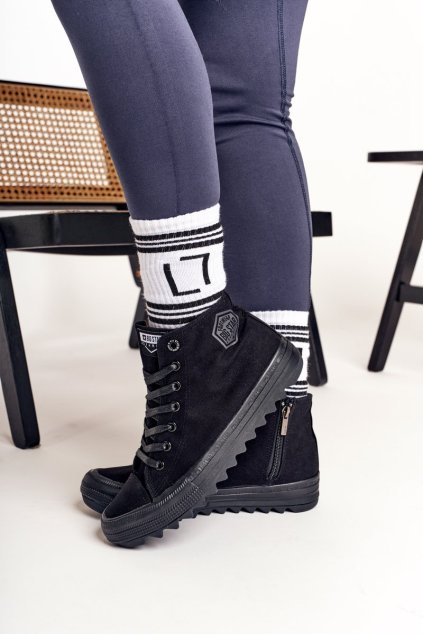 Čierne dámske tenisky, kód produktu FF274244 BLACK (Veľkosť 36)