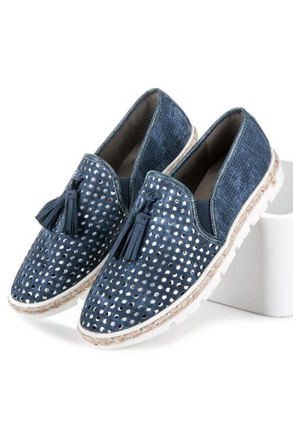 AŽUROVÉ TRAMPKY SLIP ON ESPADRILKY k1715006je veľ.č. 39 (Veľkosť 42)