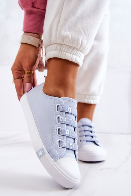 Modré dámske tenisky BIG STAR, klasický štýl, kód produktu HH274095 BLUE (Veľkosť 36)