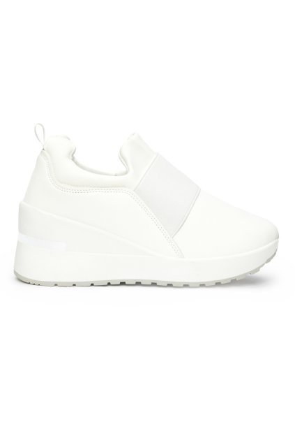 Biele dámske tenisky na platforme Shelvt kod CCC -1- NB687W (Veľkosť 37)