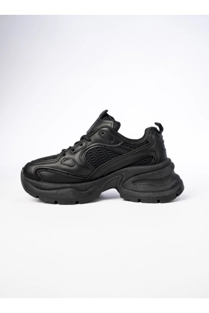 Dámske čierne športové tenisky z textilu kód C3017 (Veľkosť 37)