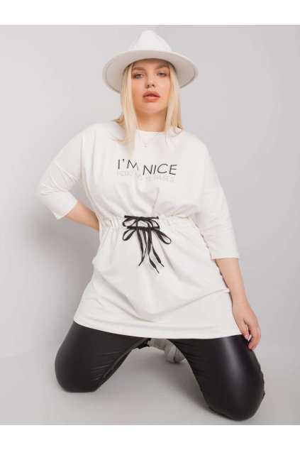 Okrové dámske šaty-tunika pre plnoštíhle dámy, RV-TU-7033.84P (Veľkosť one size, Farba Okrová)