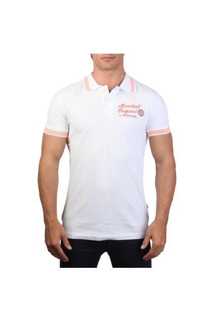 Pánske polo tričko Marshall Original biela (Veľkosť S,)