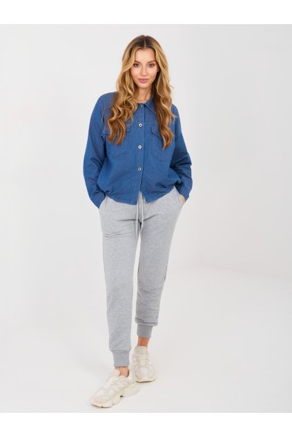 Dámske Košeľa farba Modrá kód IT-KS-FL9273.29 (Farba Modrá, Veľkosť ONE SIZE)