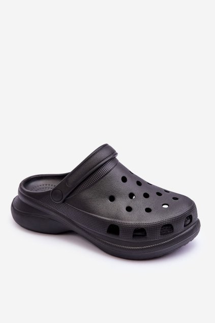 Penové Sandále crocs na robustní podrážce černe katniss / BL22-62 BLACK (Veľkosť 40)