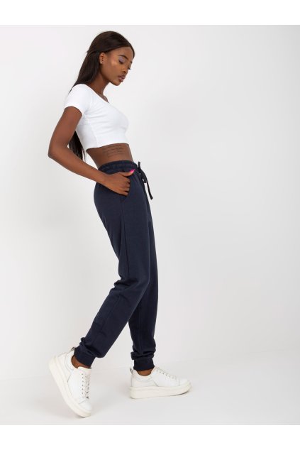 Moderné dámske športové tepláky kód B-006.58 (Farba Granatovo-modrá, Veľkosť XS)