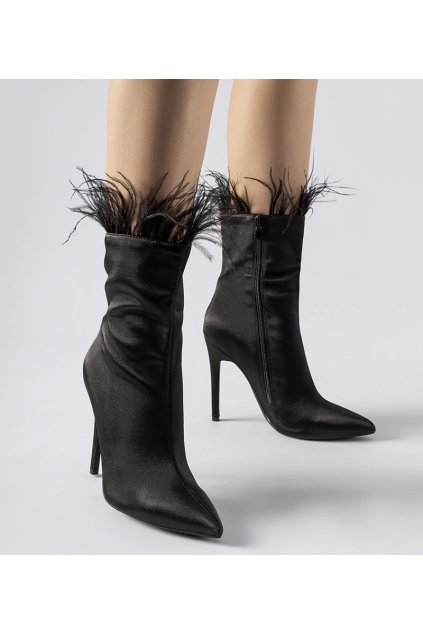 Dámske členkové topánky čierne kód 9582 - GM 9582 BLACK 38 - GM (Veľkosť 39)