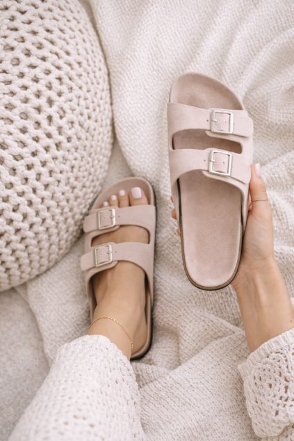 Dámske žabky svetlo ružové oliena / CD207 PINK (Veľkosť 36)