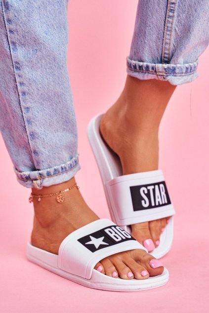 Dámske nazouváky big star biele dd274a264 / DD274A264 WHITE (Veľkosť 37)