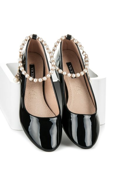 LAKOVANÉ BALERÍNY S KORÁLKAMI 3047-1b veľ.č. 37 (Veľkosť 42)