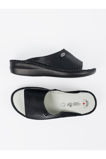 Čierne dámske šľapky na platforme Shelvt kod SL0128-1B (Veľkosť 37)