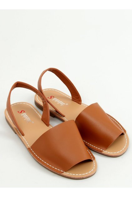 Dámske hnedé textilné baleríny na rovnej podrážke NJSK TU150P (Veľkosť 36)