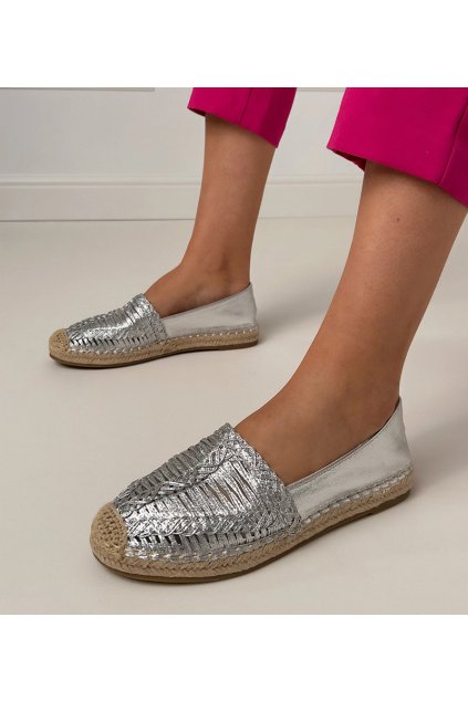 Dámske topánky espadrilky sivé kód CZ-5 - GM CZ-5 SILVER 38 - GM (Veľkosť 38)