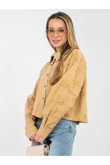 Dámska Bunda farba Hnedá camel kód IT-KR-FL9993.77 (Farba Hnedá camel, Veľkosť ONE SIZE)