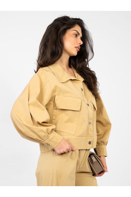 Dámska Bunda farba Hnedá camel kód IT-KR-FL10071.50 (Farba Hnedá camel, Veľkosť ONE SIZE)