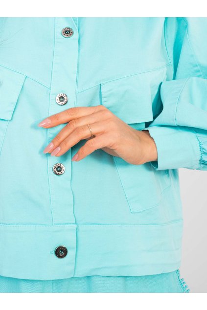 Dámska Bunda farba Tyrkysová kód IT-KR-FL10071.50 (Farba Tyrkysová, Veľkosť ONE SIZE)