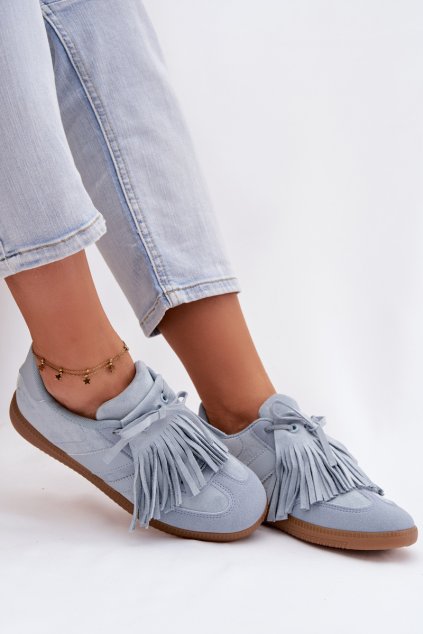 Dámske tenisky so strapcami modré dorivelle / 9052 BLUE (Veľkosť 37)