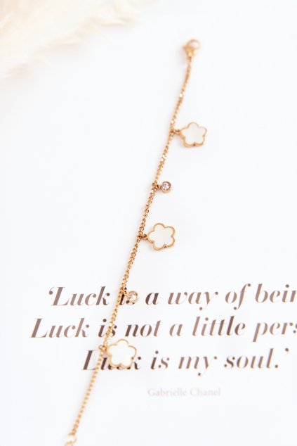 Dámsky náramok  kód br/js-2267 gld/wht / (Veľkosť Uni)