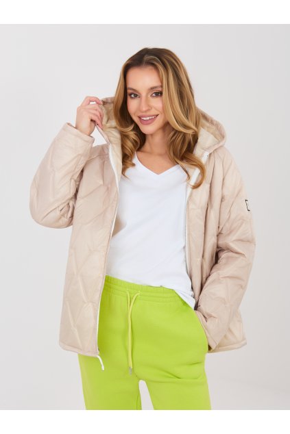 Dámska Bunda farba Béžová kód IT-KR-88925.15 (Farba Béžová, Veľkosť ONE SIZE)